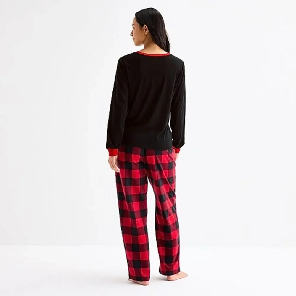 NEW! Size L 14/16 Moose Buffalo Christmas Family Matching Pajama Set